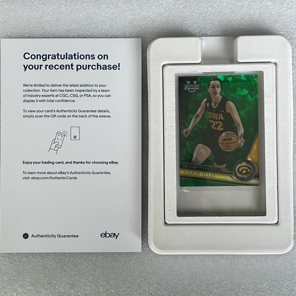 2023-24 Bowman Chrome U Sapphire CAITLIN CLARK Green SAPPHIRE #/99